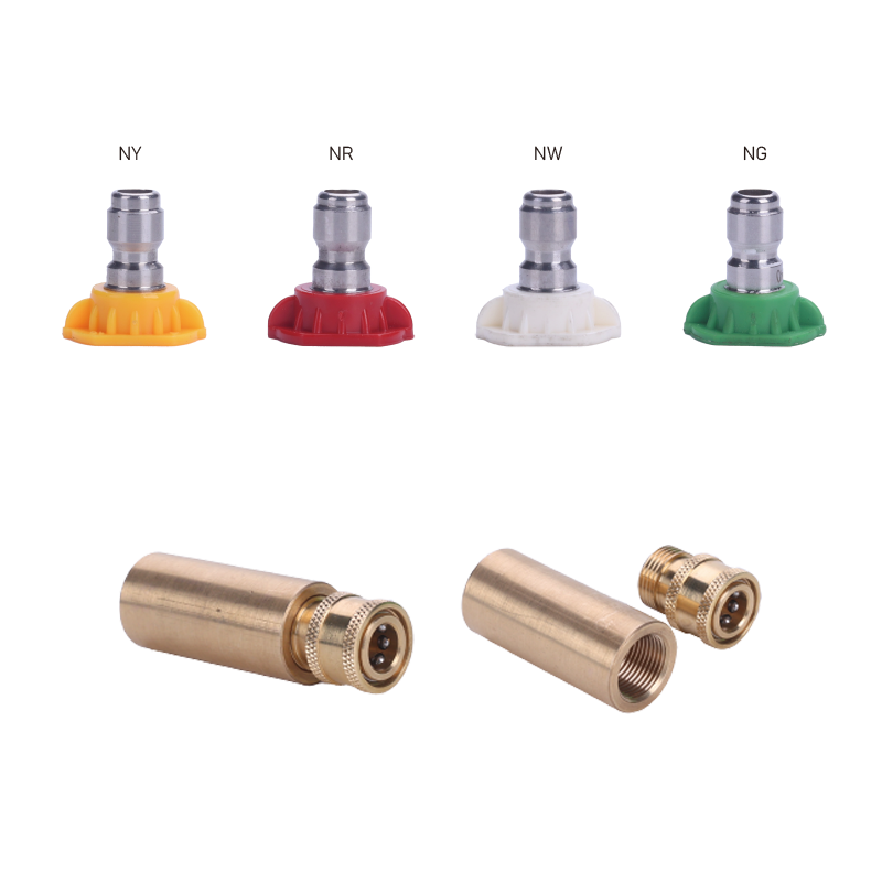 High Pressure Cleaning Sets Pressure Washing Nozzels with Quick Connect Pole Tip