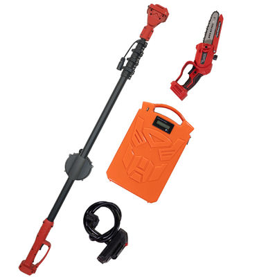 Beli 2Ah Baterai Dioperasikan 10FT Electric Pole Chain Saw untuk Pemeliharaan Yard Serat Karbon pembuatan online