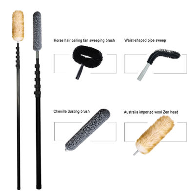 ซื้อ 33ft Telescopic Carbon Fiber Industrial Dusting Pole Set: สําหรับลมทําความสะอาด, สายแมงมุม, siling สูง, ขยายภายในและภายนอก OEM การผลิตออนไลน์