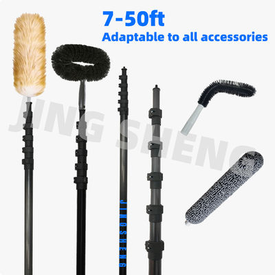 ซื้อ 50ft Industrial Duster With Extension Pole สําหรับการทําความสะอาดเพดานสูง, แฟนเพดานสูง, สายแมงมุมเพดาน, วัสดุความแข็งแรงสูง การผลิตออนไลน์