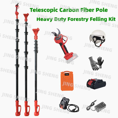 acheter Kit d'abattage de forêts lourds: tailleuse d'arbres à pôle de carbone télescopique de 50 pieds et batterie de 20 Ah légère et solide fabrication en ligne