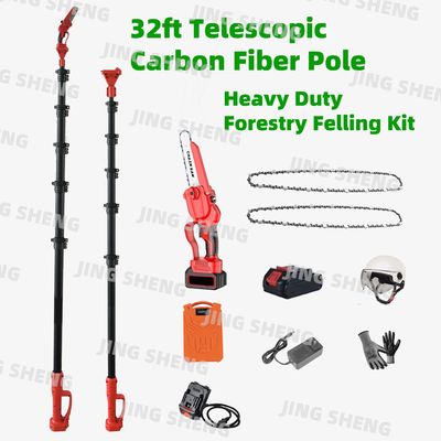 Buy Heavy Duty Forestry Felling Kit: 32FT Telescopic Carbon Pole Chain Saw & 20Ah Battery Light & Strong online manufacture