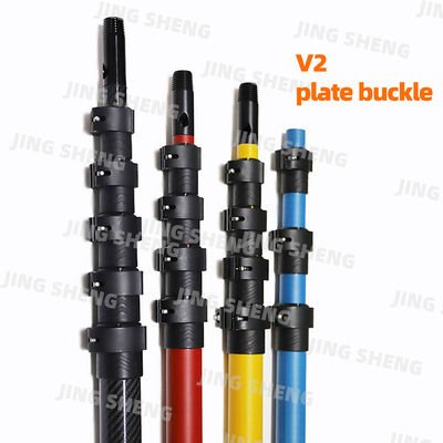 خرید 7-50ft Telescoping Carbon Fiber Pole V2 Board Clamp برای فشار شستن قطب، تمیز کردن صنعتی، تمیز کردن پنجره OEM تولید آنلاین
