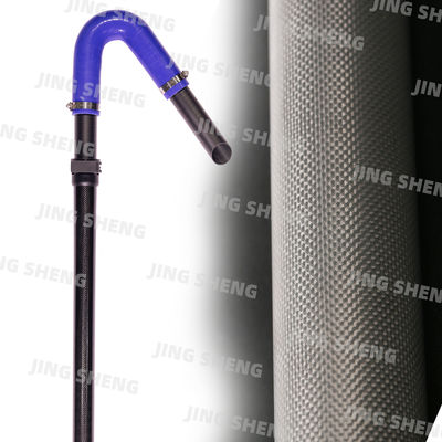 comprar Pollo de limpieza de canaletas de fibra de carbono de 20 pies con codos de silicona azul de 45 °, 90 ° y tubos de carbono para hogares Fabricación en línea