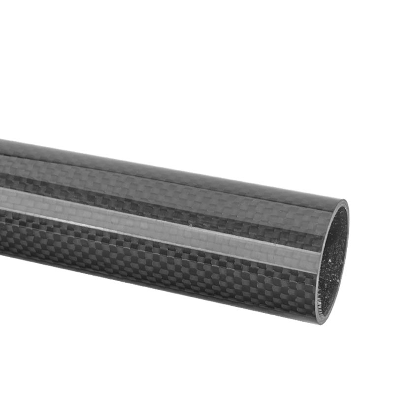 3k Plain Weave Carbon Fiber Tube Glossy Clear Coating